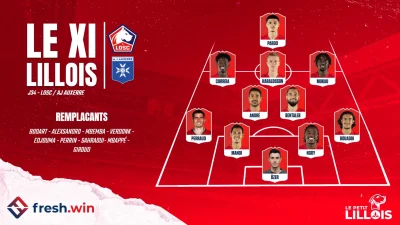 LOSC – AJ Auxerre : Les compositions officielles, Ayyoub Bouaddi à droite