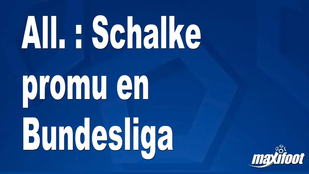 All. : Schalke promu en Bundesliga