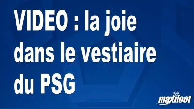 la joie dans le vestiaire du PSG