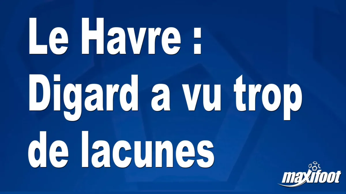 Le Havre : Digard a vu trop de lacunes