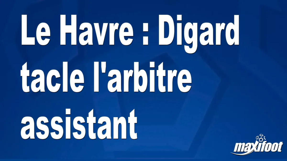 Le Havre : Digard tacle l'arbitre assistant