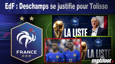 EdF : Deschamps se justifie pour Tolisso