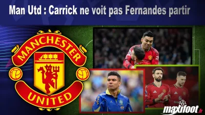 Man Utd : Carrick ne voit pas Fernandes partir