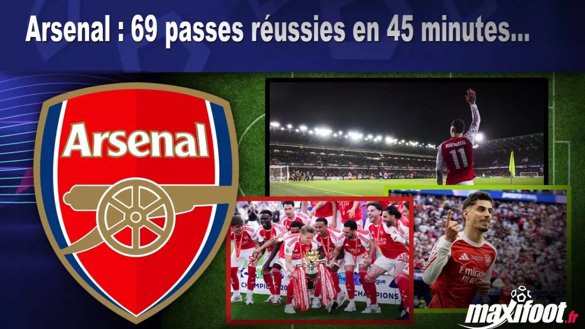Arsenal : 69 passes réussies en 45 minutes...