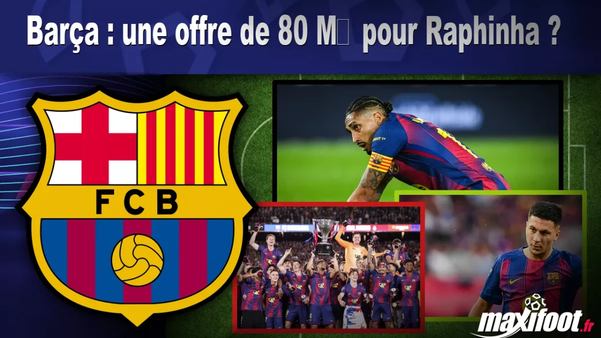 Mercato Barça : une offre de 80 M€ pour Raphinha ?