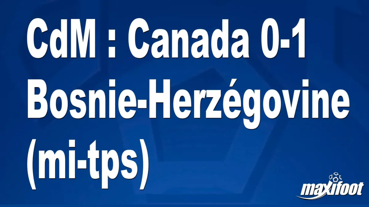 CdM : Canada 0-1 Bosnie-Herzégovine (mi-tps)