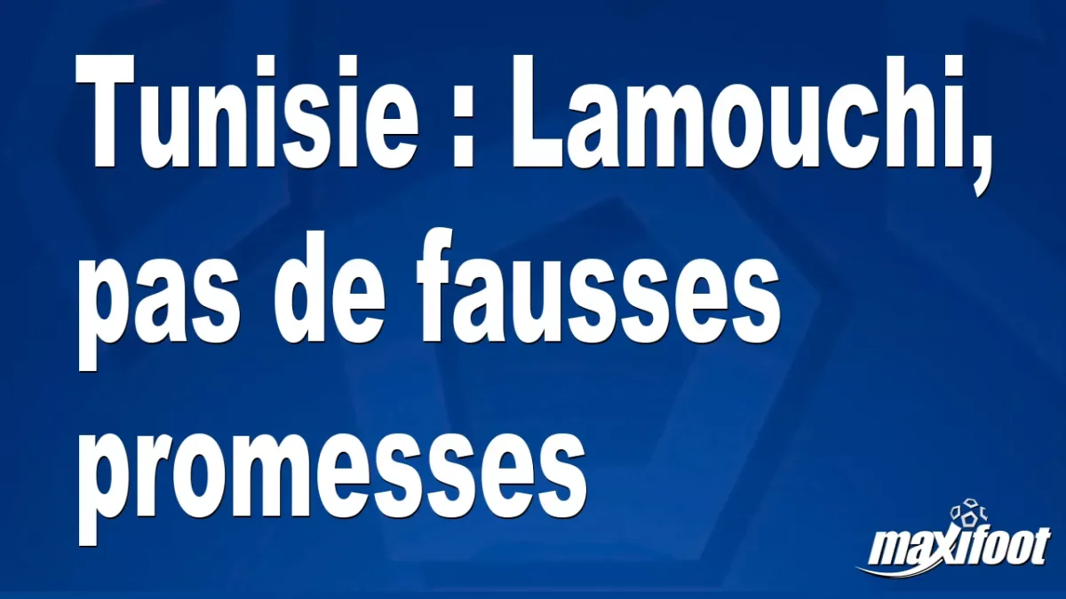 Tunisie : Lamouchi, pas de fausses promesses