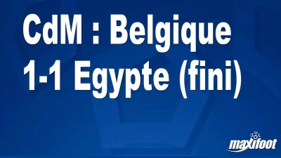 CdM : Belgique 1-1 Egypte (fini)