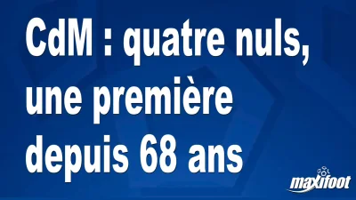 CdM : quatre nuls, une première depuis 68 ans