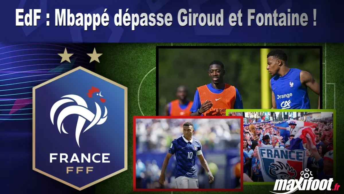 EdF : Mbappé dépasse Giroud et Fontaine !