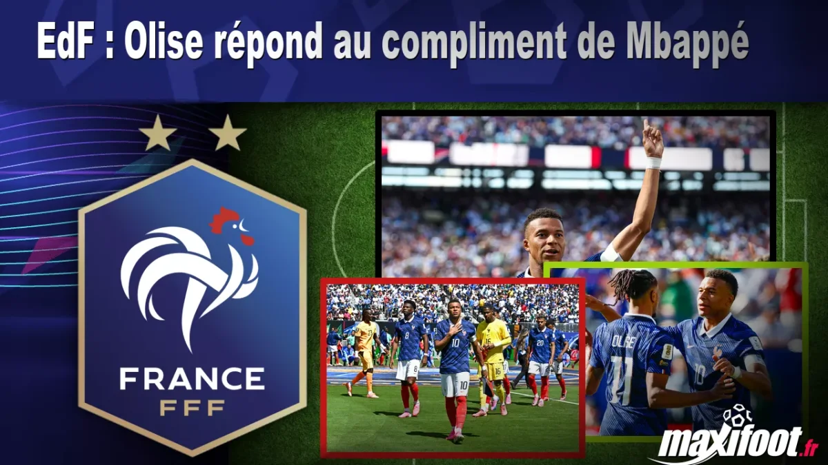 EdF : Olise répond au compliment de Mbappé