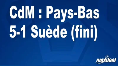CdM : Pays-Bas 5-1 Suède (fini)