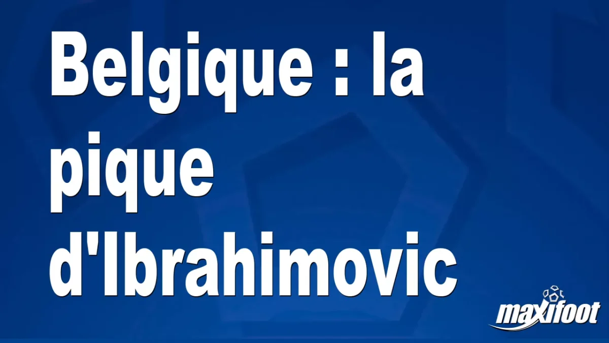 Belgique : la pique d'Ibrahimovic
