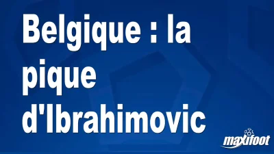 Belgique : la pique d'Ibrahimovic