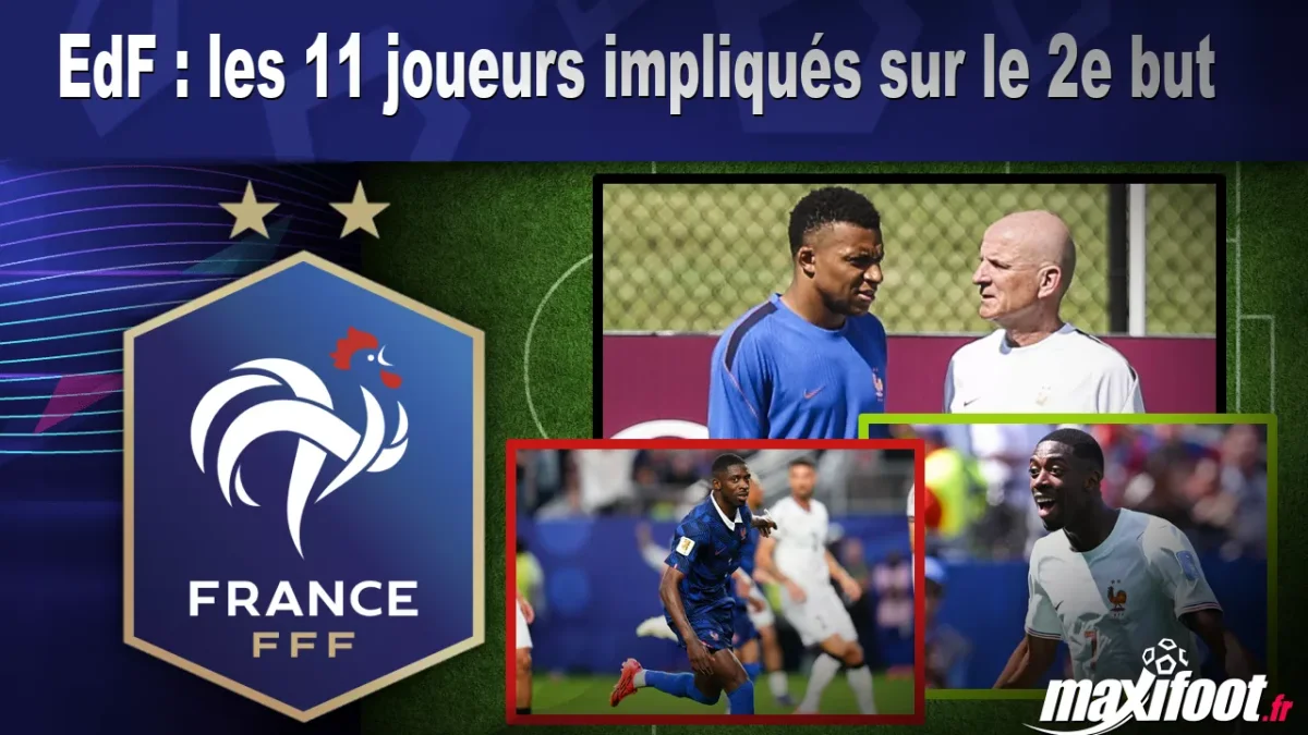 EdF : les 11 joueurs impliqués sur le 2e but