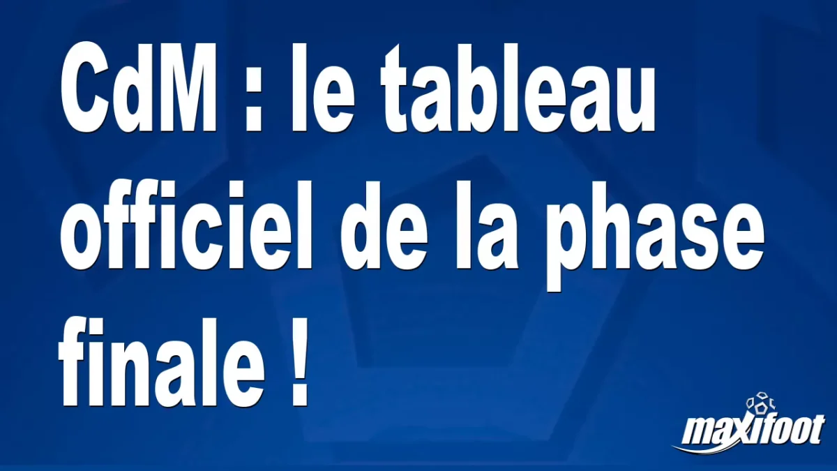 CdM : le tableau officiel de la phase finale