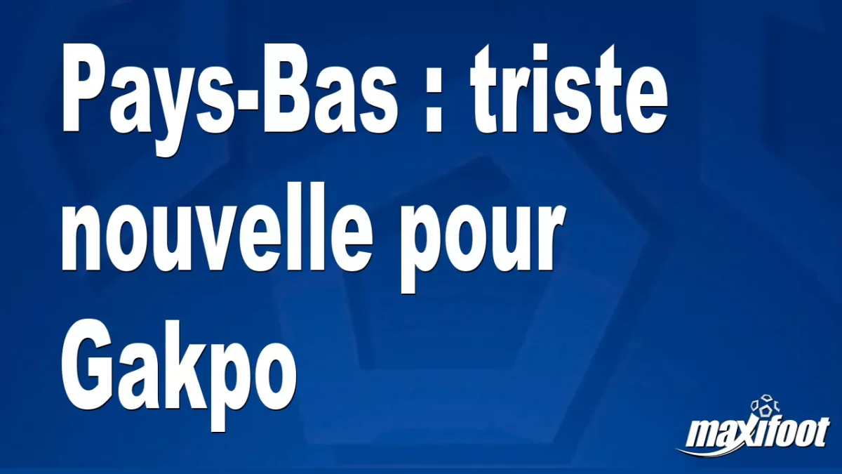 Pays-Bas : triste nouvelle pour Gakpo