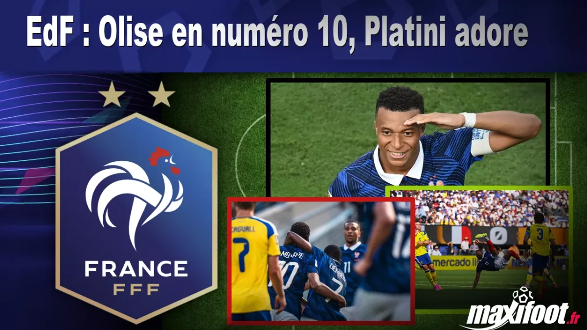 EdF : Olise en numéro 10, Platini adore