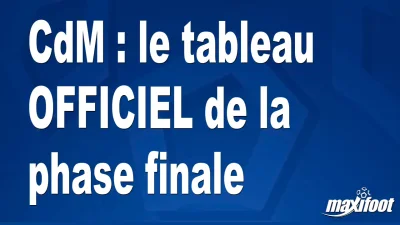 CdM : le tableau OFFICIEL de la phase finale