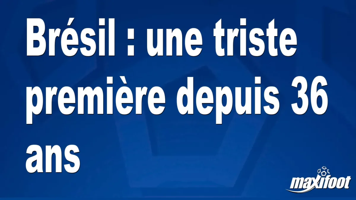 Brésil : une triste première depuis 36 ans
