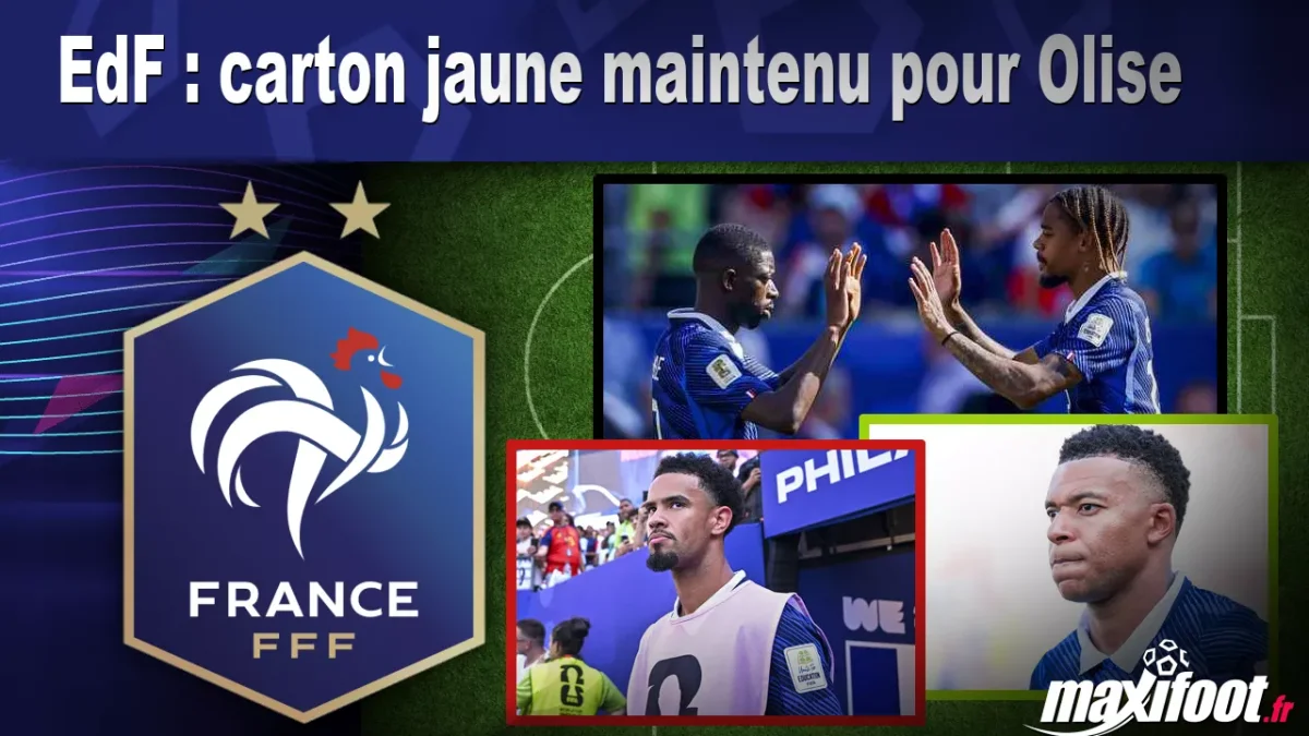 EdF : carton jaune maintenu pour Olise