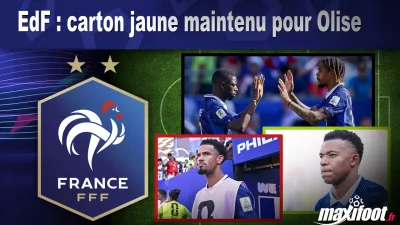 EdF : carton jaune maintenu pour Olise