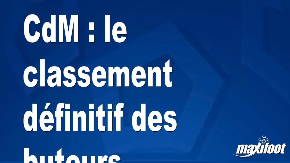 CdM : le classement définitif des buteurs