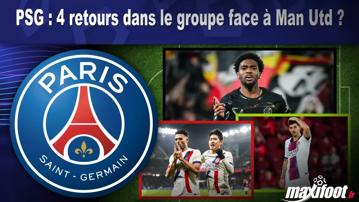 PSG : 4 retours dans le groupe face à Man Utd ?