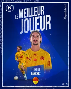 Florent Sanchez (ex-OL) élu meilleur joueur de la saison en National