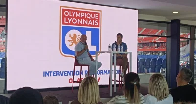Dans le cadre du partenariat OL - Mâcon 71, Alain Griezmann est venu échanger à Décines