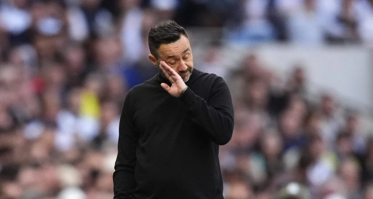 Tottenham potentiellement relégué après une fin en dents de scie à l'OM ... De Zerbi joue-t-il son avenir d'entraîneur ce dimanche ?