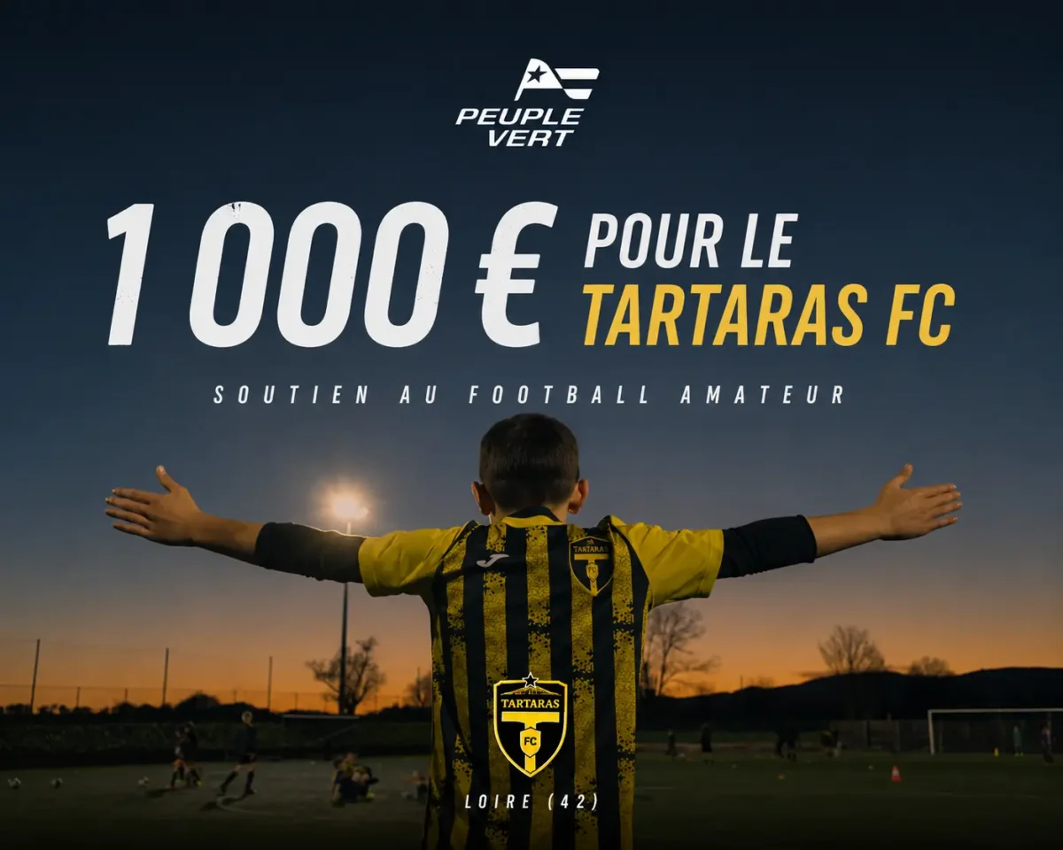 Peuple-Vert soutient le Tartaras FC : 1 000 euros pour le foot amateur de la Loire