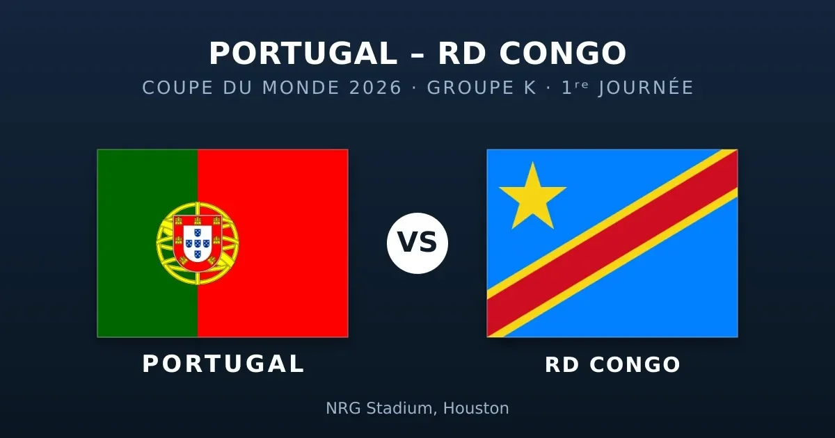Coupe du Monde 2026 : Portugal – République Démocratique du Congo mercredi à 19h, les compos probables
