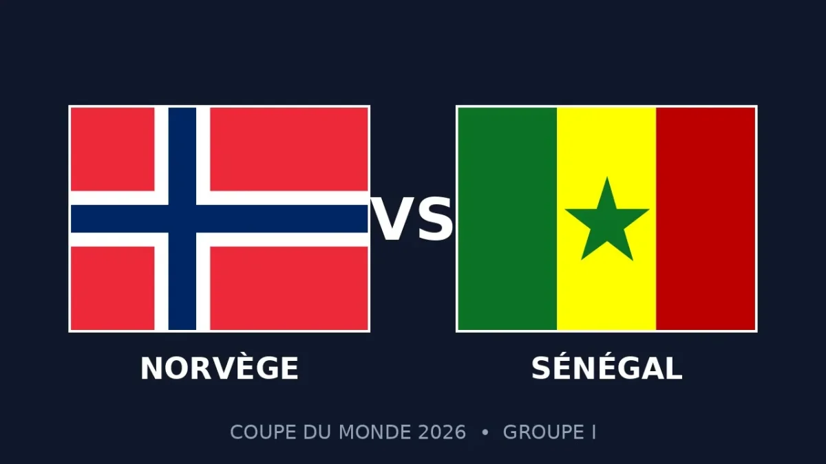 Coupe du monde 2026 : Norvège – Sénégal en direct
