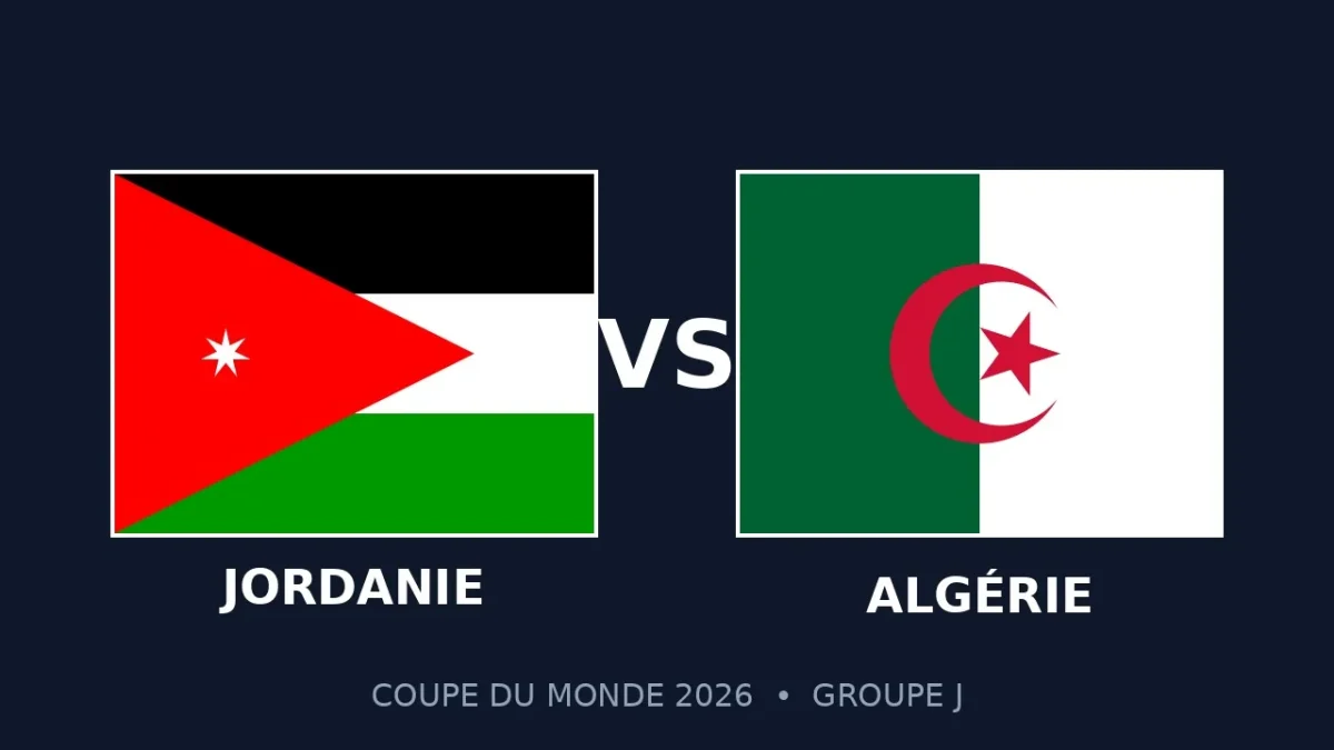 Coupe du monde 2026 : Jordanie – Algérie en direct