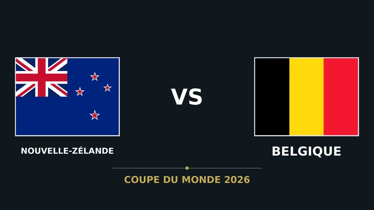 Coupe du Monde 2026 : Nouvelle-Zélande – Belgique à 05h00, les compos probables