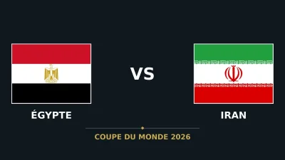 Coupe du Monde 2026 : Égypte – Iran à 05h00, les compos probables