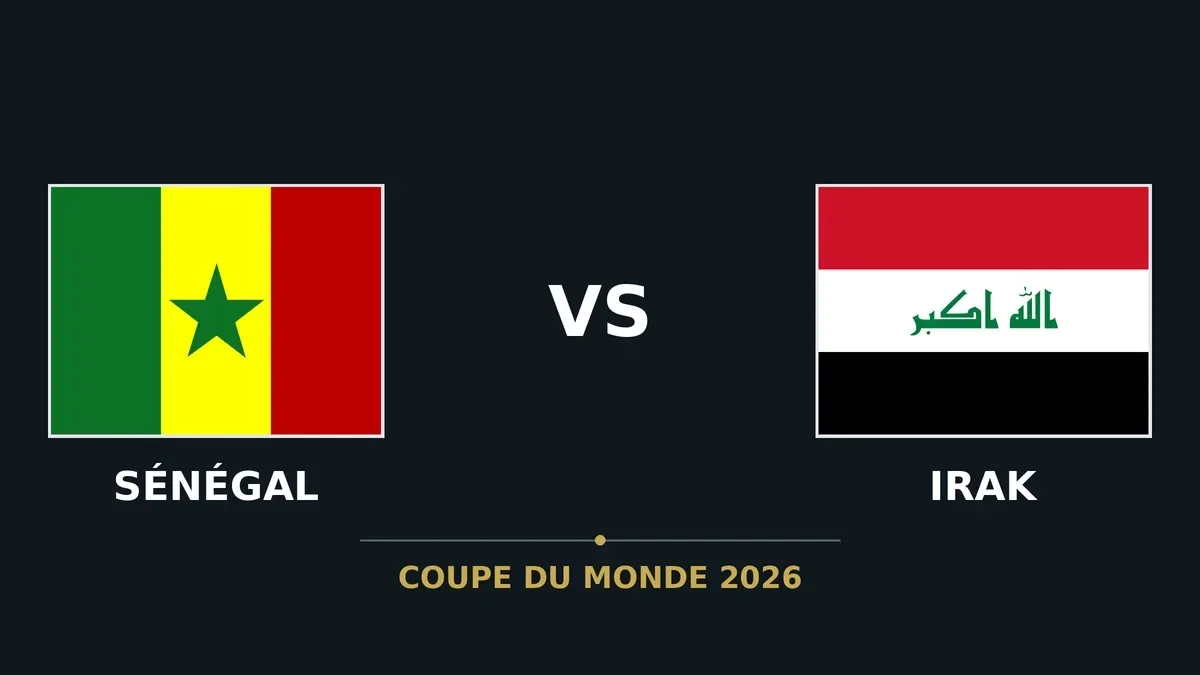 Coupe du Monde 2026 : Sénégal – Irak en direct