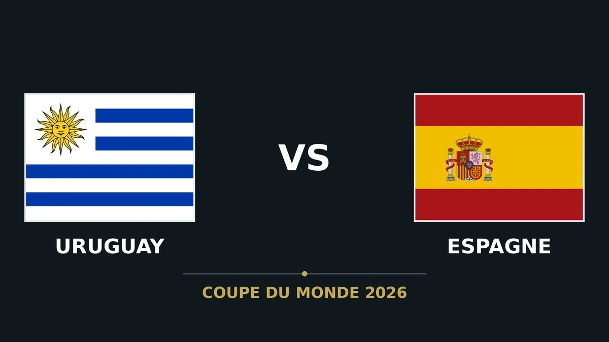 Coupe du Monde 2026 : Uruguay – Espagne en direct