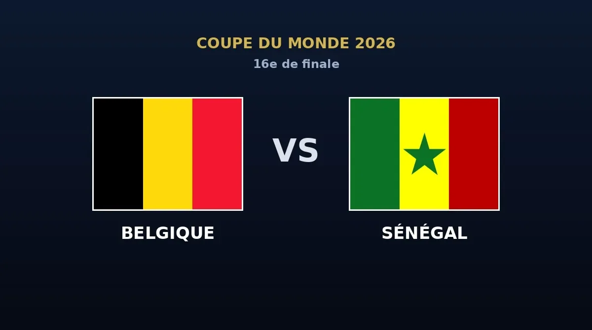 Coupe du Monde 2026 : Belgique – Sénégal à 22h, les compos probables