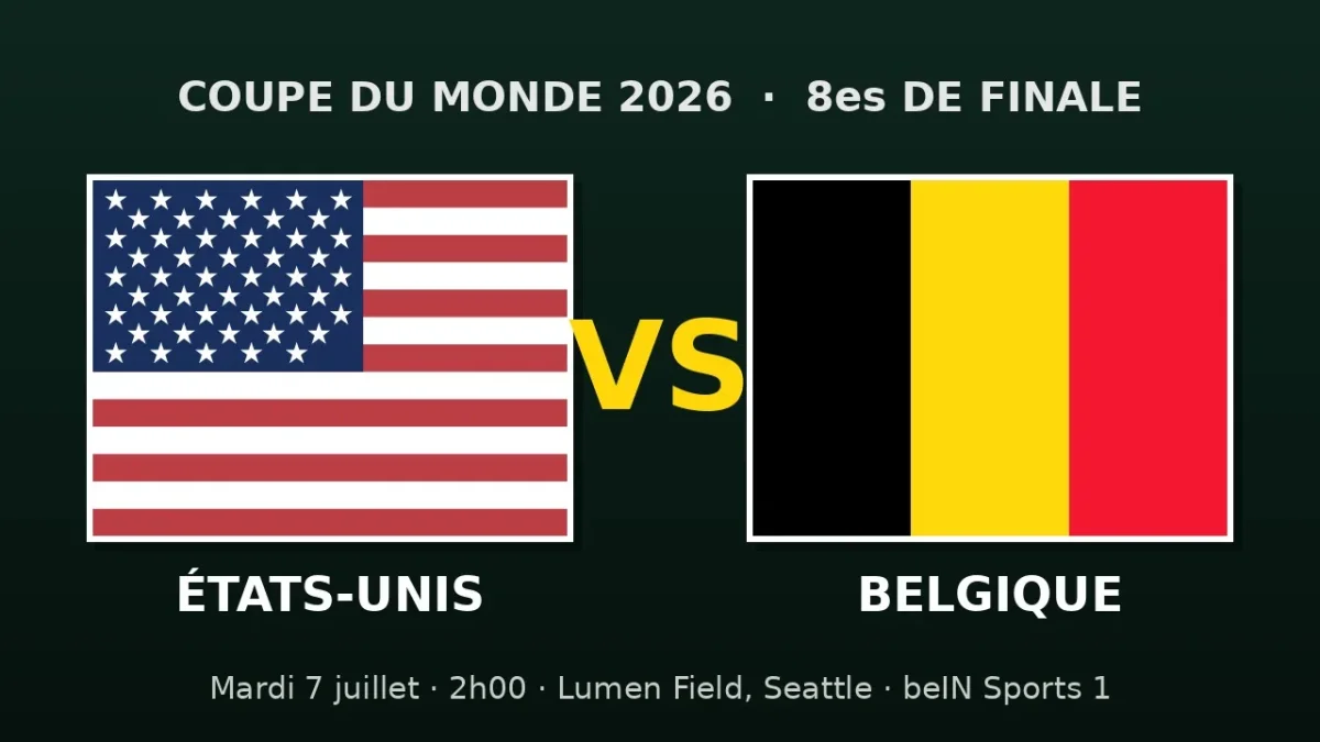 Coupe du Monde 2026 : États-Unis – Belgique à 02h00, les compos probables
